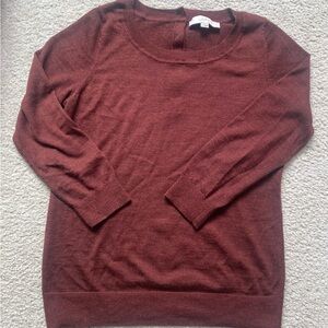 LOFT Women's Burnt Orange Sweater (size medium)